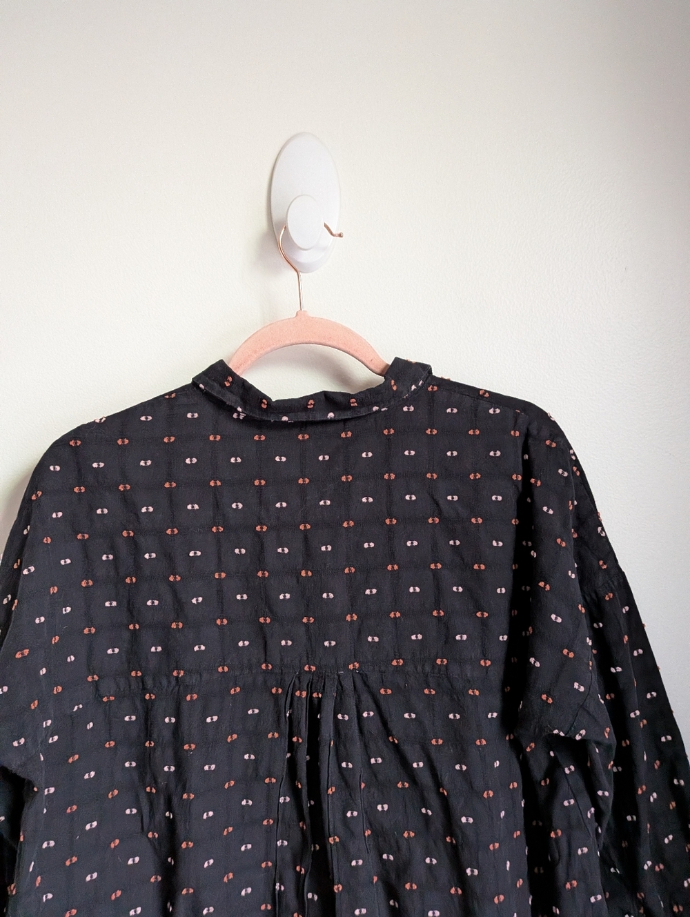 MALOJA Black Dots Cotton Casual Oversized Contemporary Button Front Shirt Large - Picture 6 of 12